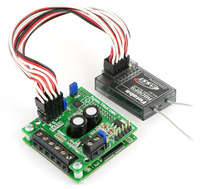 Pololu TReX connected to an RC receiver