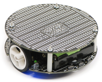 kit without cutouts mounted on   3pi robot (black solder mask